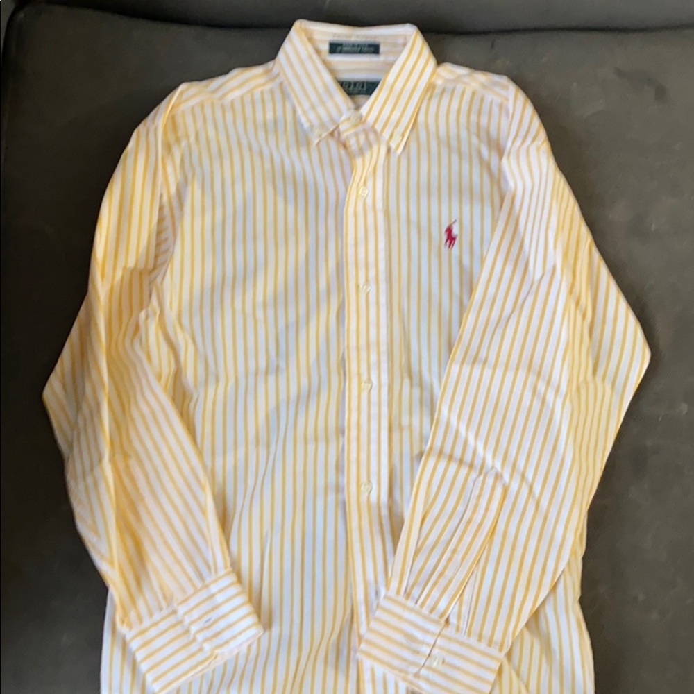 Polo Ralph Lauren Boys Yellow dress shirt SZ M